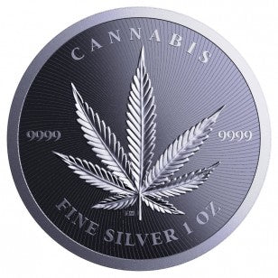 2024 1 oz 5000 CFA Republic Chad Cannabis Silbermünze BU*