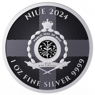 2024 1oz Niue $2 NZD English Lion Silbermünze BU*