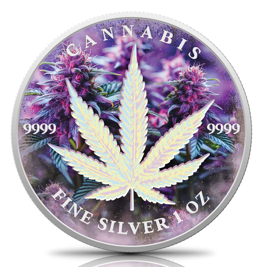 2024 Chad Cannabis Purple Haze Edition 1 oz Silbermünze*