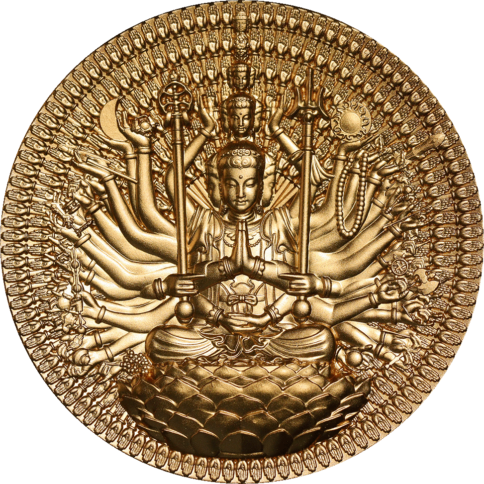Thousand - armed Thousand - eyed Guan Yin Bodhisattva 2oz