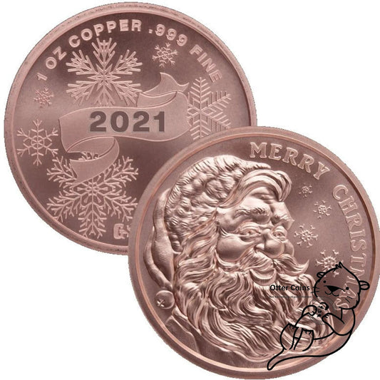 Weihnachten 2021 1oz Kupfermünze