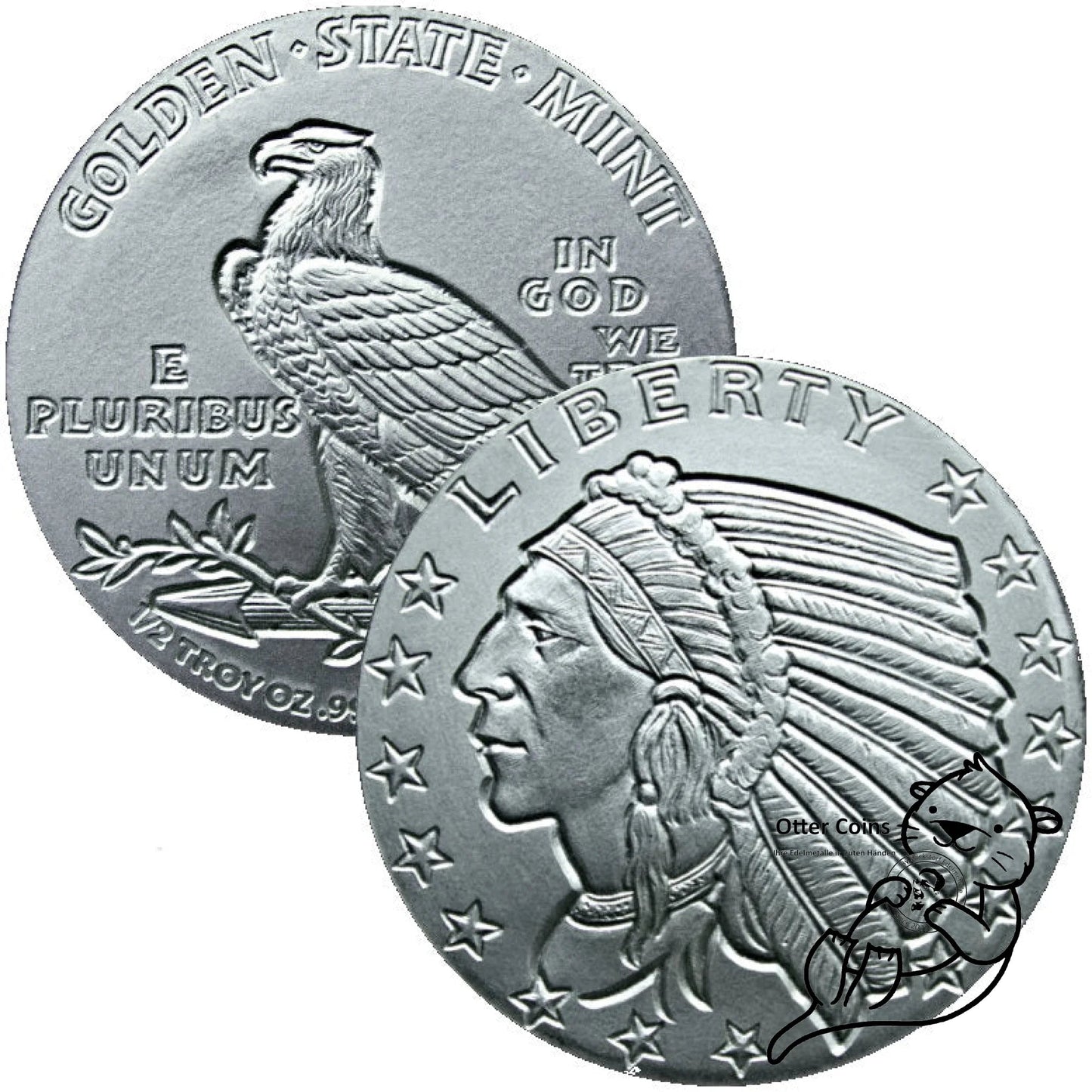 Incuse Indian 1 oz Silbermünze