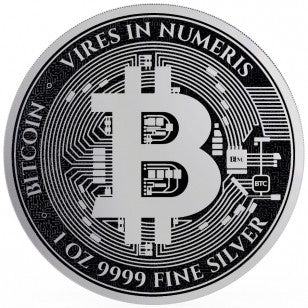 2024 1oz Niue $2 NZD Bitcoin Silbermünze BU*