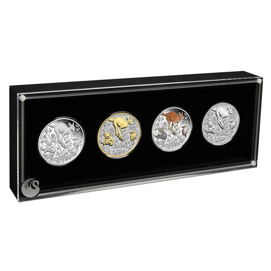4x1 oz Silbermünze SET Australien 125 Jahre Perth Mint 2024*