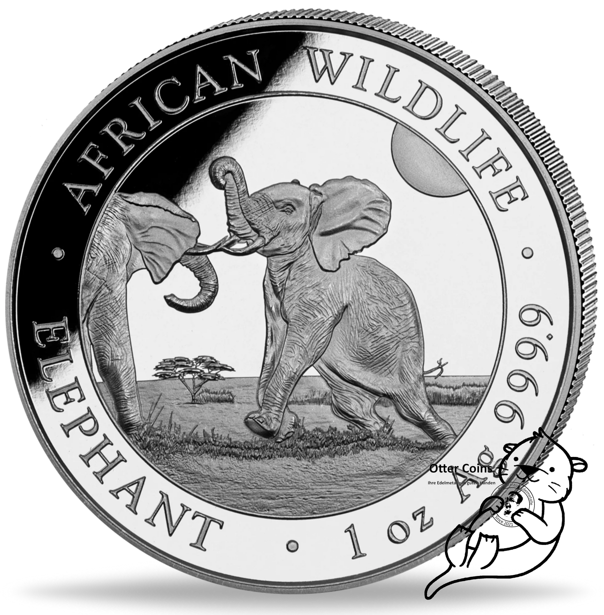 Somalia Elefant 1 Oz Silbermünze 2024