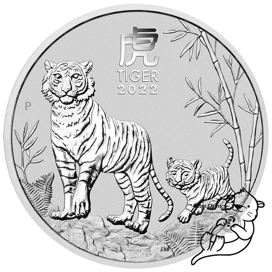 Lunar III Tiger 2022 1 oz Silbermünze