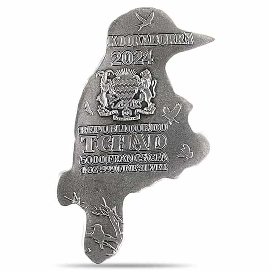 Chad 1 oz Silber Kookaburra Shaped High Relief Coin 2023*