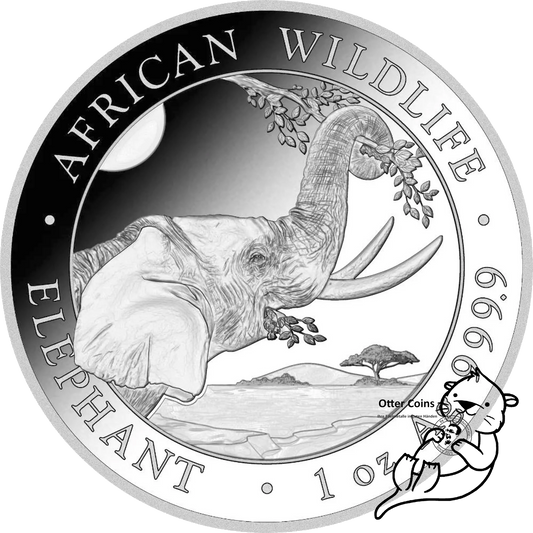 Somalia Elefant 1 Oz Silbermünze 2023