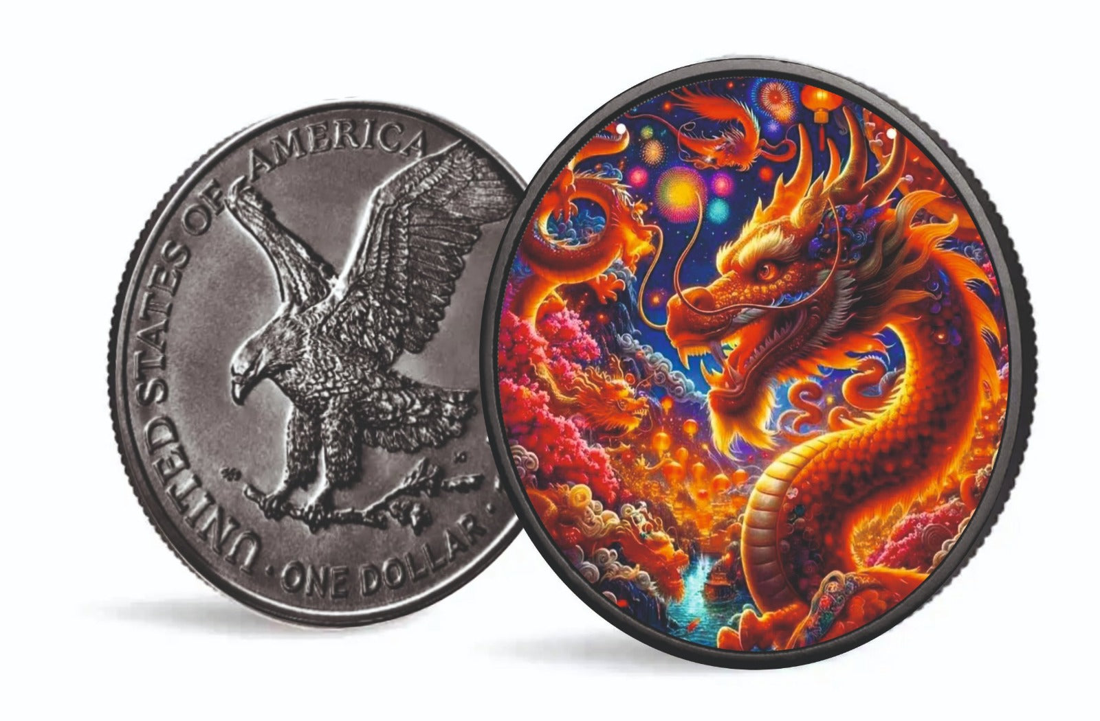 American Eagle Dragon Of Power Color 1oz Silber 2024*