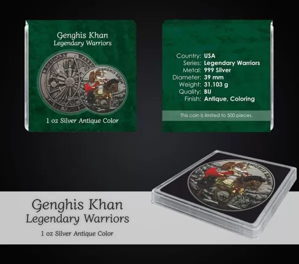 Antik Color USA - Legendary Warriors - Genghis Khan Ag999 1