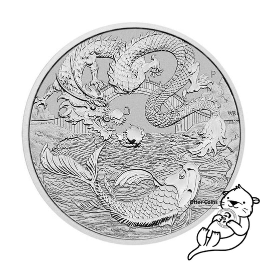 Chinese Myths and Legends - Drache & Koi 2023 1oz