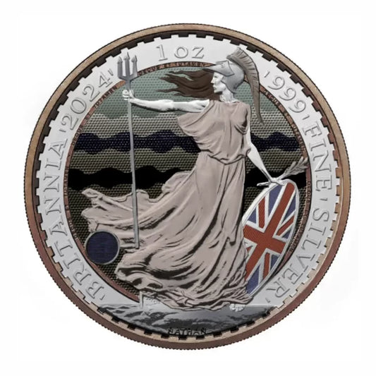 Britannia Charles 1oz Silber 2023 Antik Color*