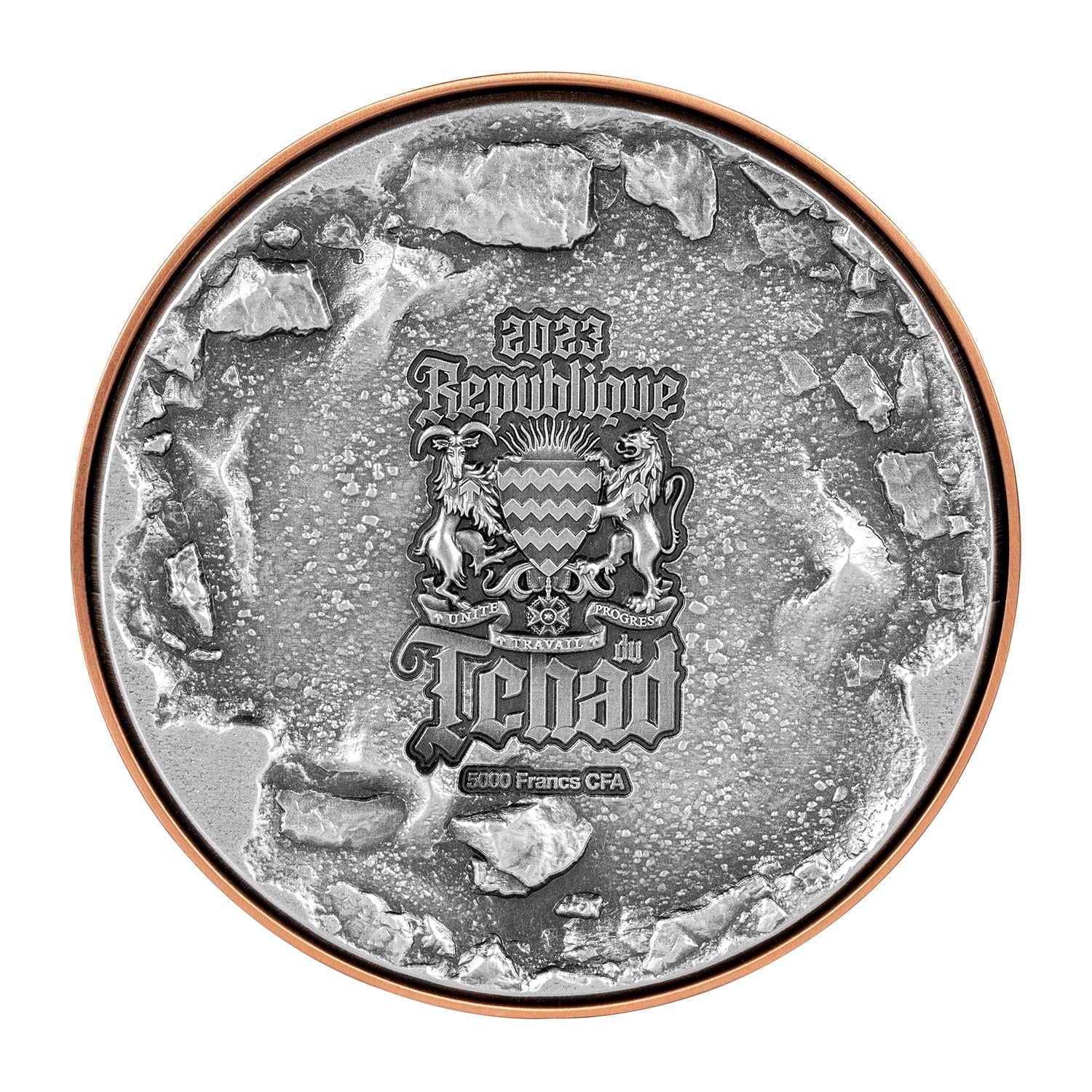 Chad 2023 Ammonite Fossil 1oz Silbermünze *