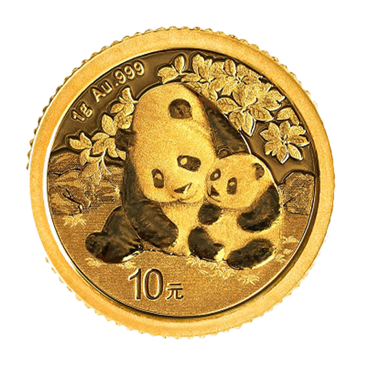China Panda 1 Gramm Goldmünze 2024**