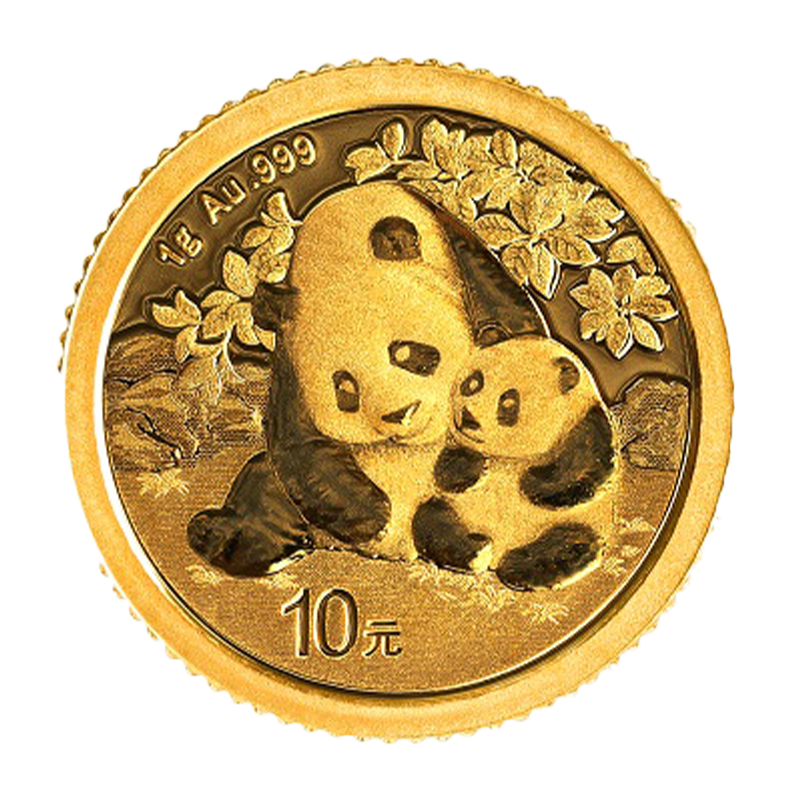 China Panda 1 Gramm Goldmünze 2024**