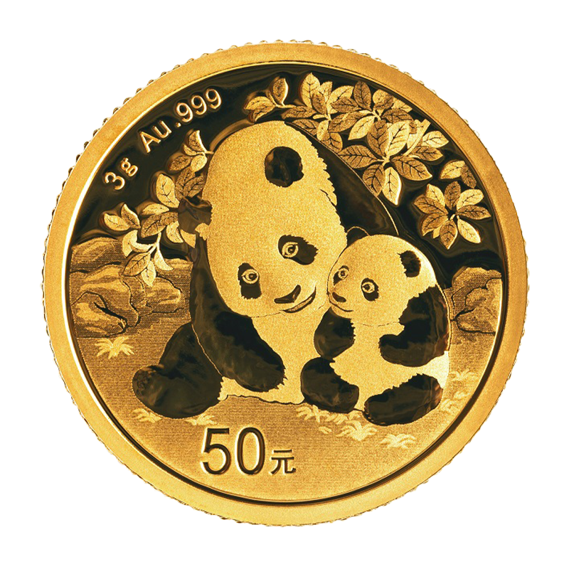 China Panda 3 Gramm Goldmünze 2024**