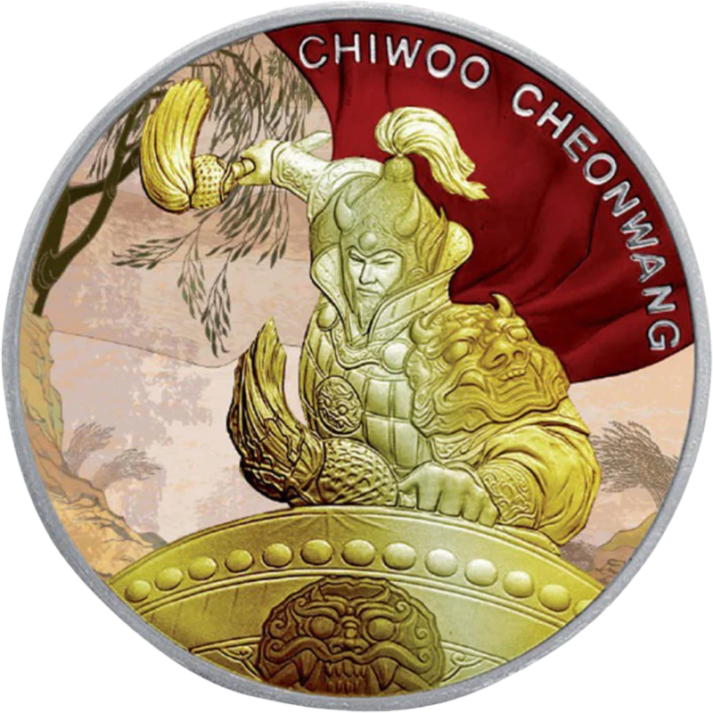 Chiwoo Cheonwang Gilded 1 Oz Silbermünze 2021