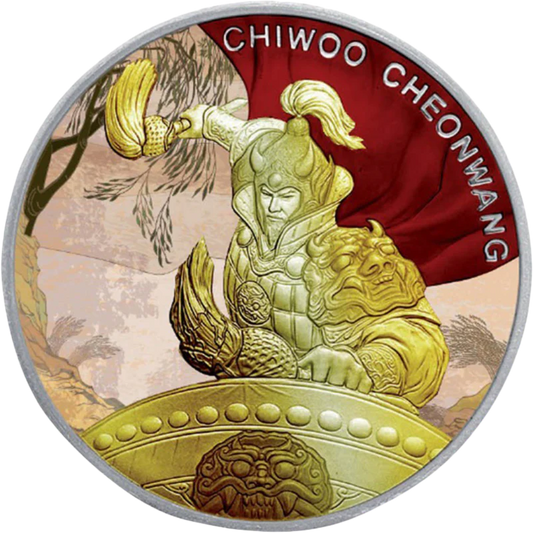 Chiwoo Cheonwang Gilded 1 Oz Silbermünze 2021