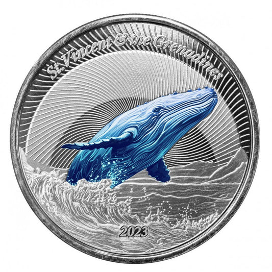 EC8 Humpback Whale Color 1 Oz Silbermünze 2023*