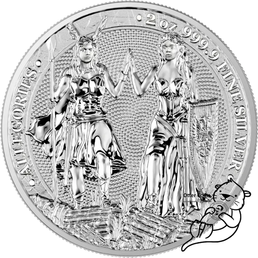 Germania Mint Allegories Galia & Germania 2 Oz Silbermünze