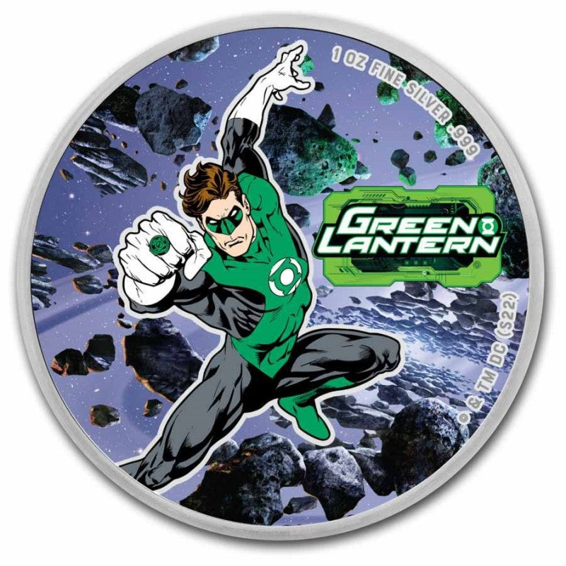 Green Lantern™ 1 Oz Silbermünze 2023 Color Coincard*