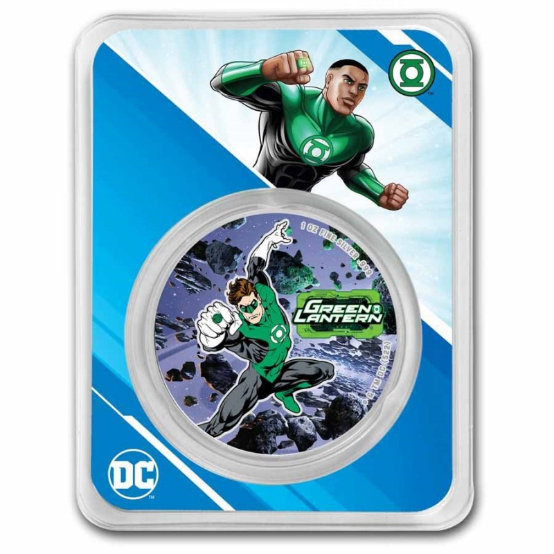 Green Lantern™ 1 Oz Silbermünze 2023 Color Coincard*