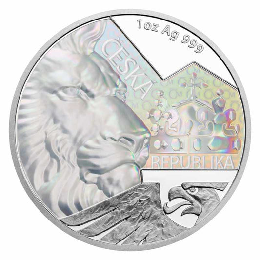 Hologram Proof Czech Lion 2023 1 oz Silbermünze