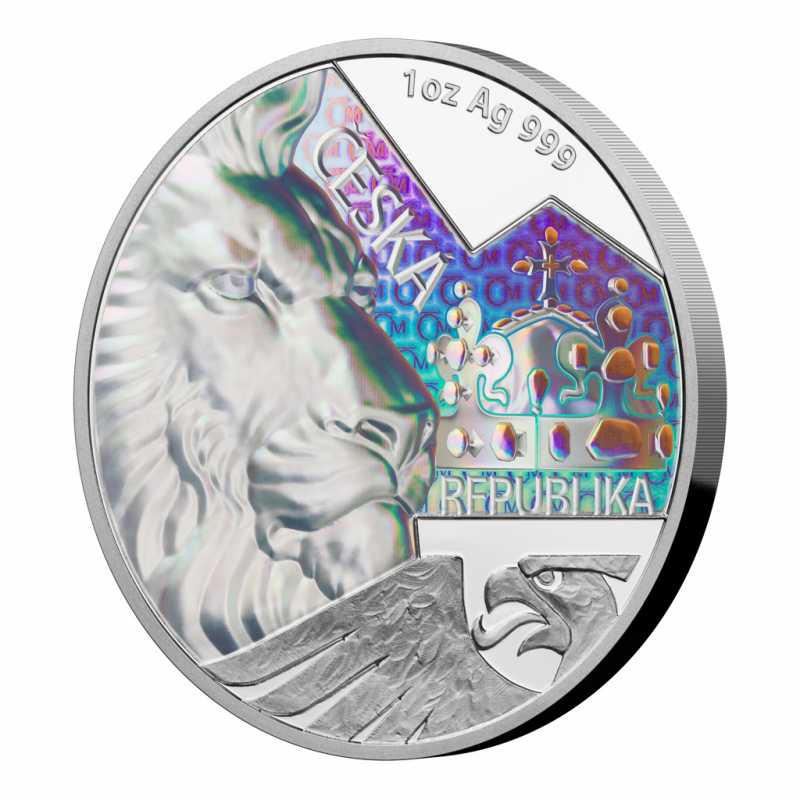 Hologram Proof Czech Lion 2023 1 oz Silbermünze