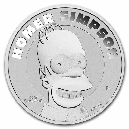Homer Simpsons 7 Ausgabe Simpsons 2022 Silber 1 oz* - Silber