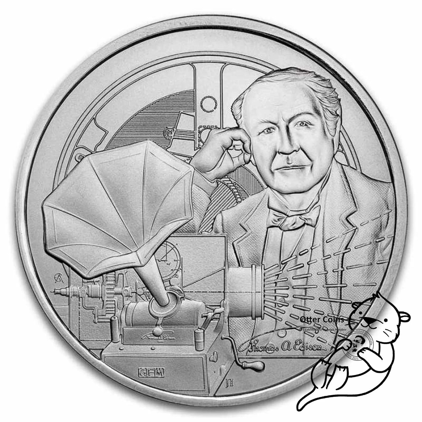 Icons of Inspiration Thomas Edison 1 oz Silbermünze 2023*