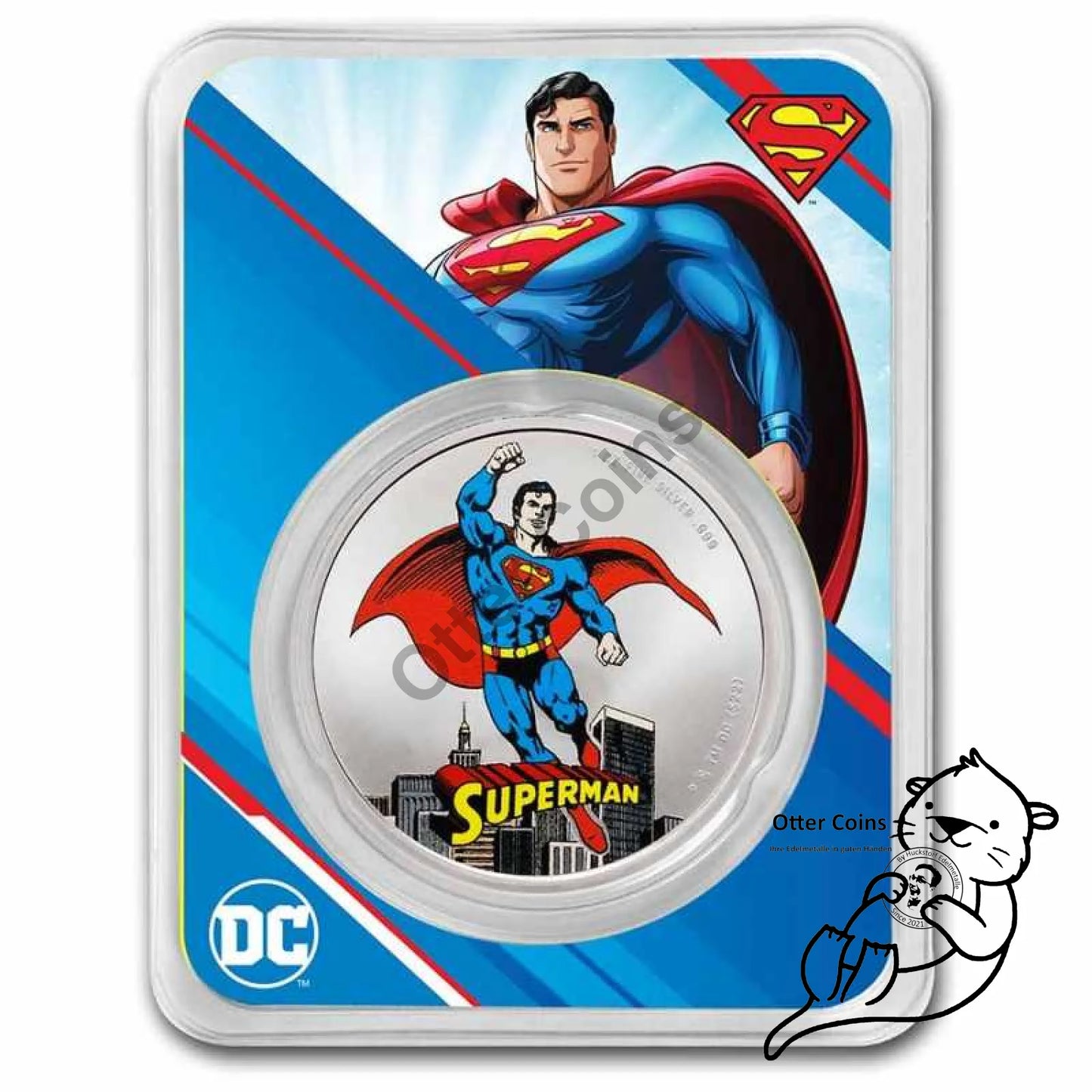Samoa Superman™ 1 Oz Silbermünze 2023 Coincard*