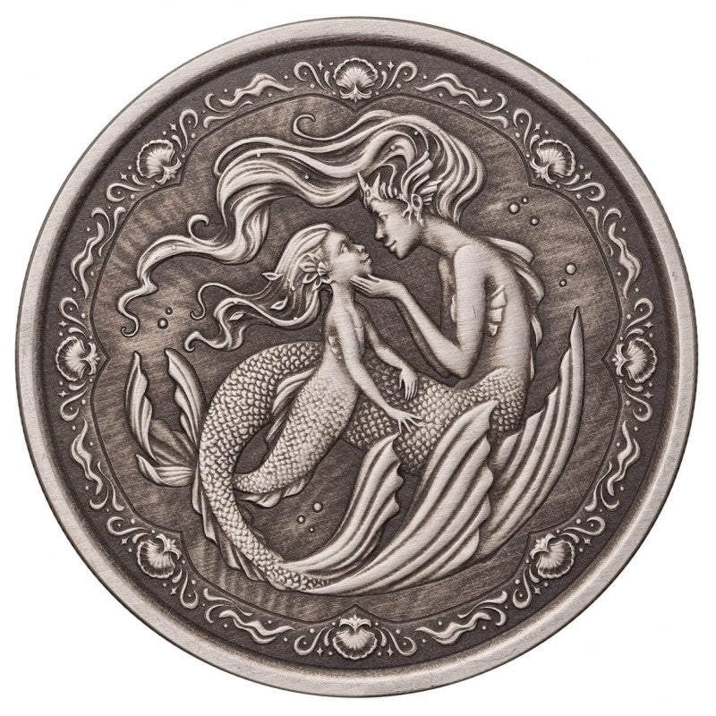 Samoa Pacific Mermaid 2023 1 oz Silber Antik*