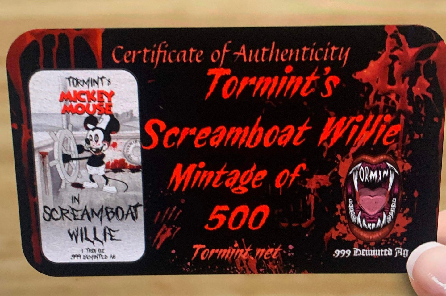 Screamboat Willie Color 1 oz Silberbarren - 500 mintage