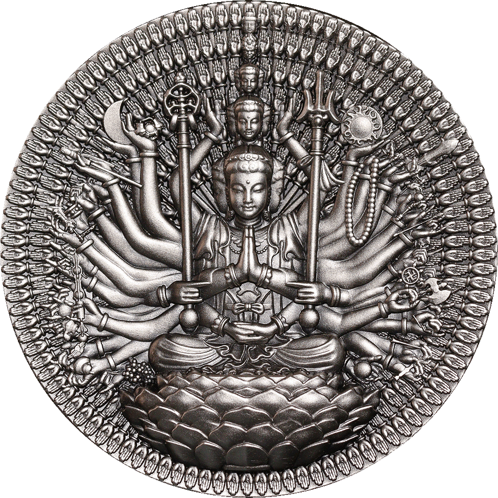 Thousand-armed Thousand-eyed Guan Yin Bodhisattva 2oz