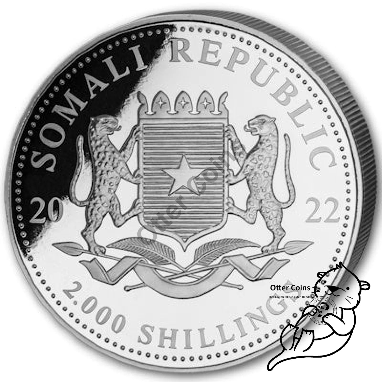 Somalia Leopard 1 kg Silbermünze 2022*