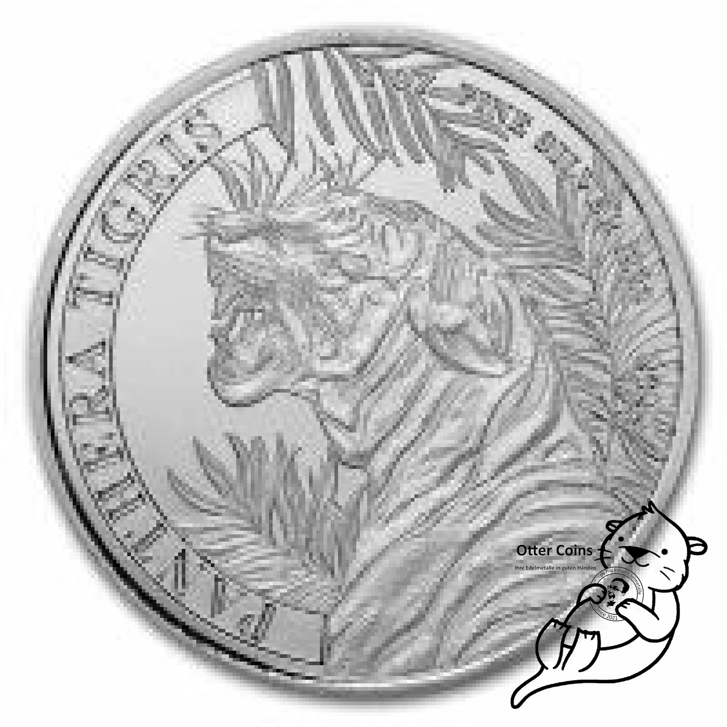 Laos 500 KIP Tiger 2022 1oz Silbermünze