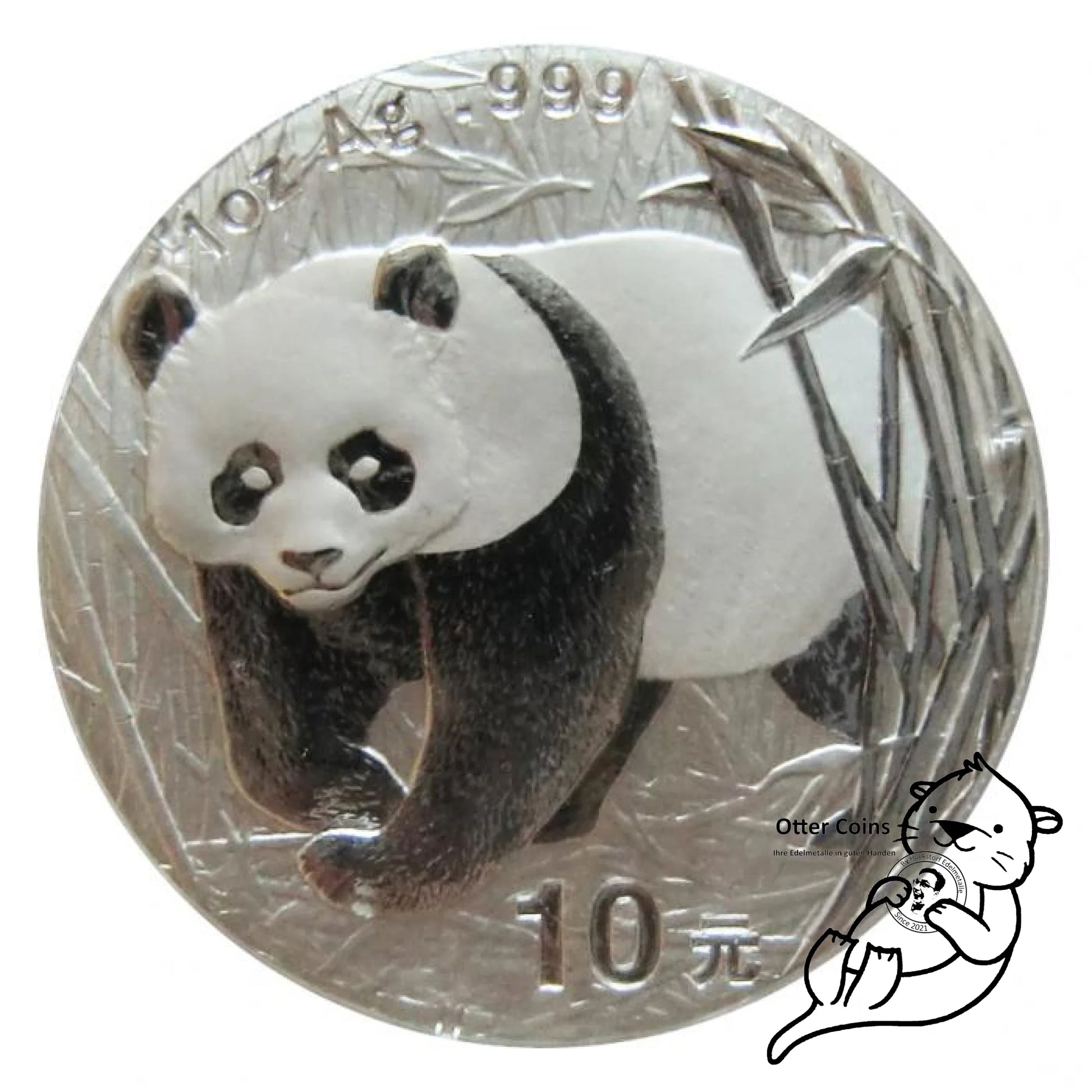 China Panda 2002 1 Oz Silbermünze*