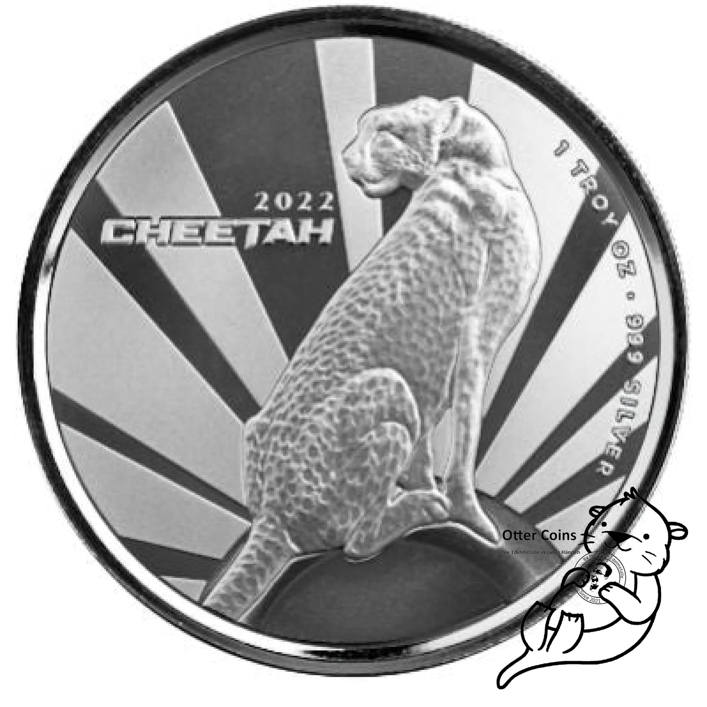 Cheetah Gepard 1 Oz Silbermünze 2022*