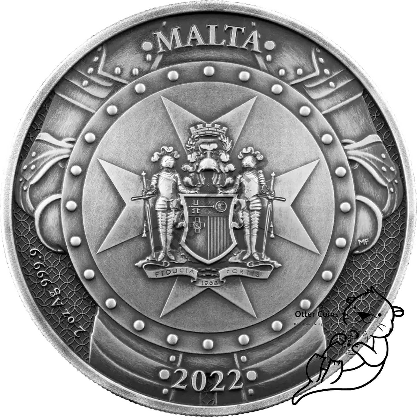 Knights of the Past Malta & Ottoman Soldat 2 oz 2022 Silber