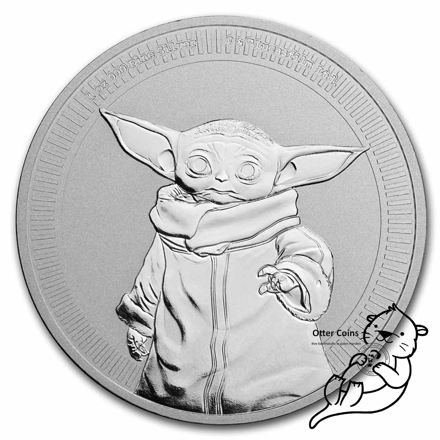 Star Wars Baby Yoda 1 Oz Silbermünze 2021*