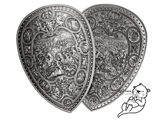 Shield of Henry II. Stacker 2 Oz Silberbarren