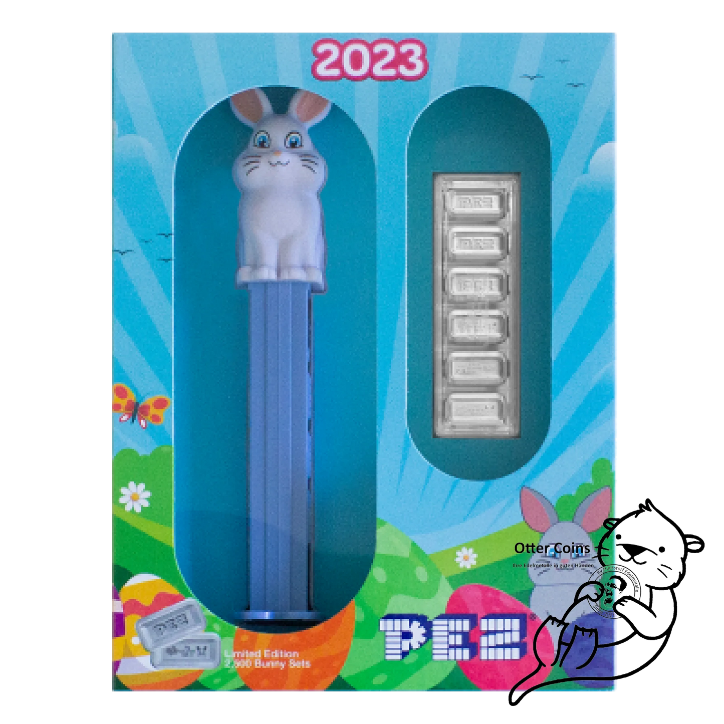 6x5g Silberbarren PEZ Spring Bunny 2023