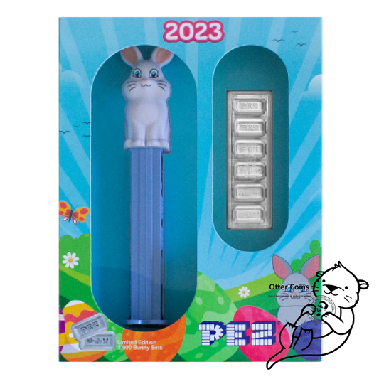 6x5g Silberbarren PEZ Spring Bunny 2023