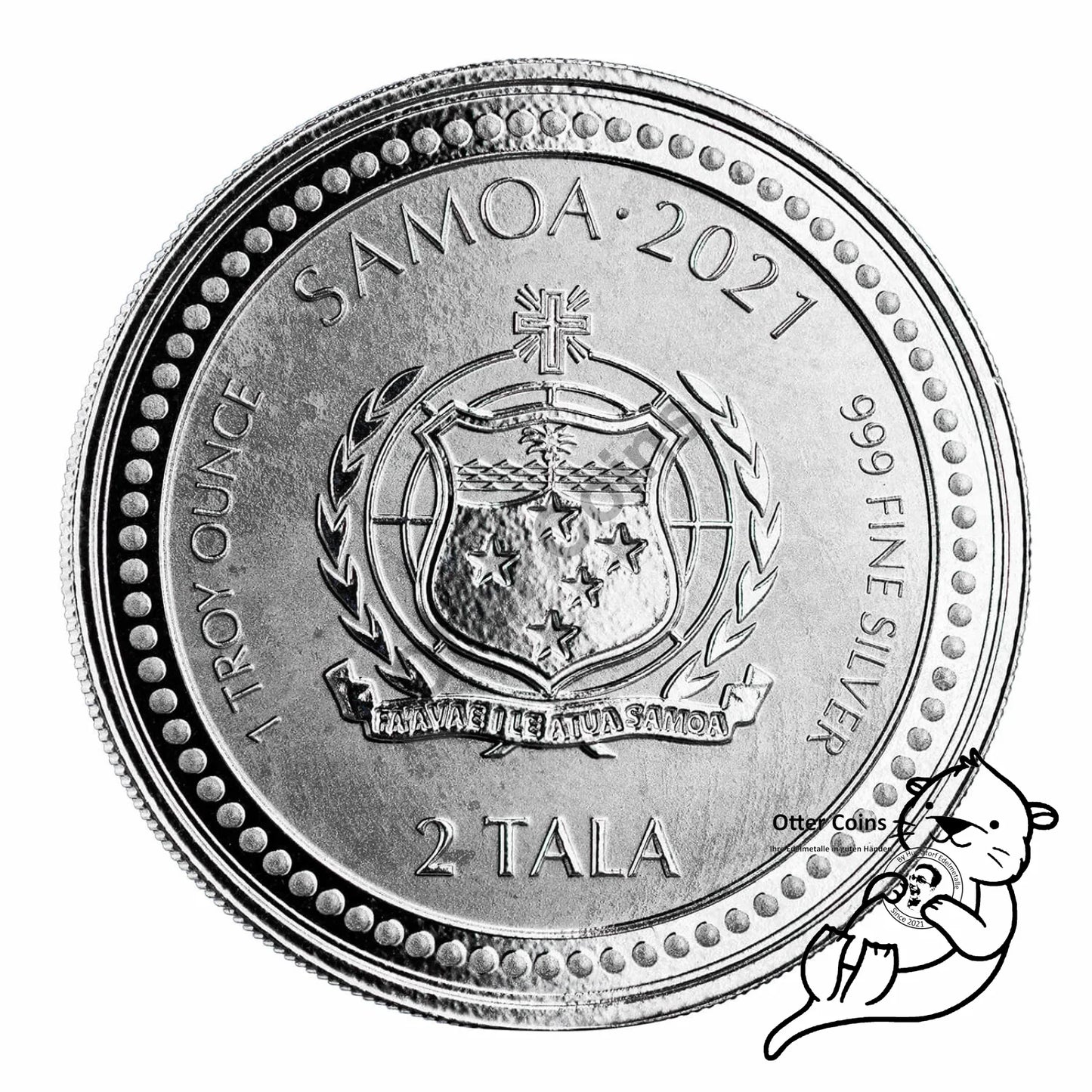 Samoa Alpha & Omega Antik Finish 1 Oz Silbermünze 2021*