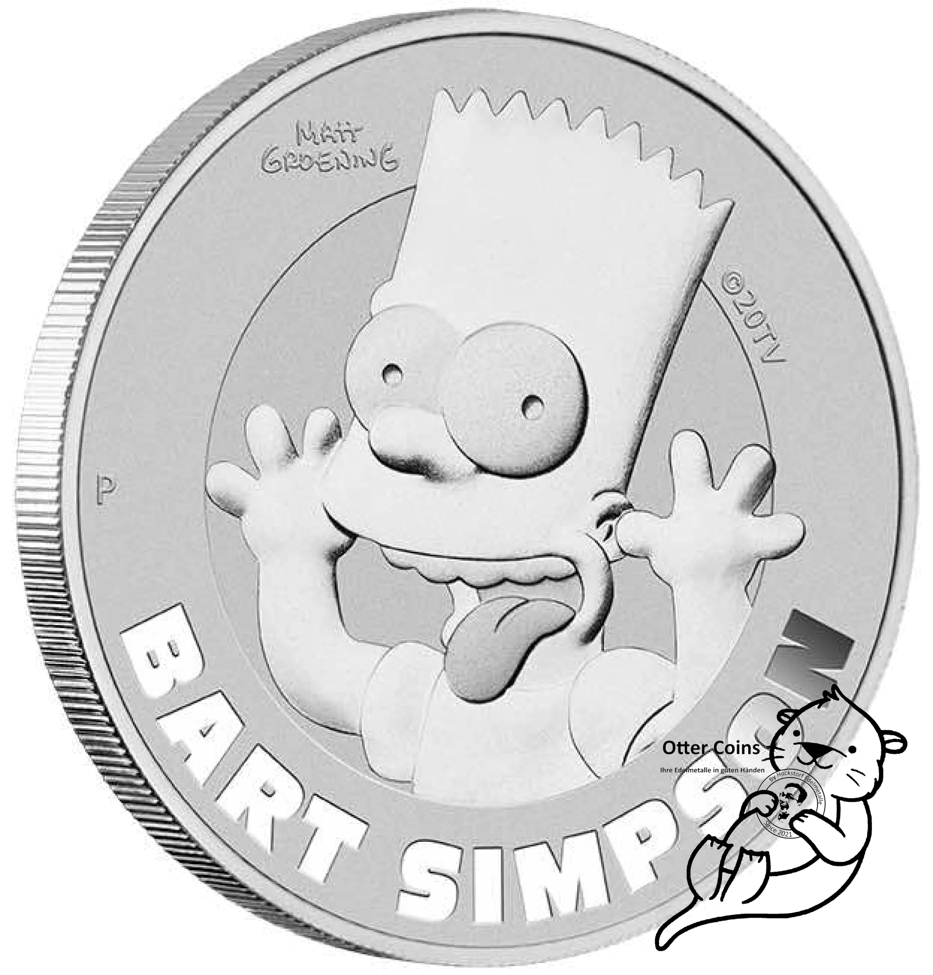 Bart Simpson 1 Oz Silbermünze 2022*