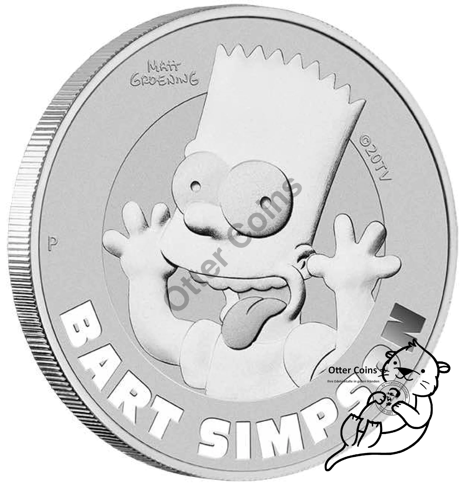 Bart Simpson Coincard 1 Oz Silbermünze 2022*