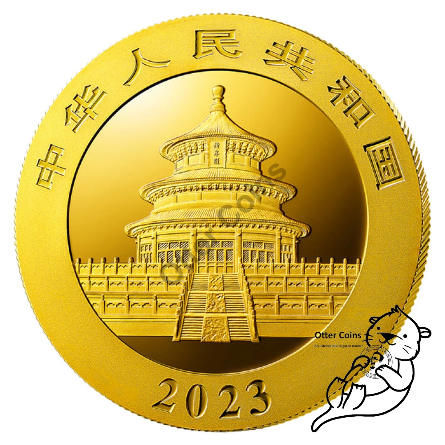 China Panda 1 Gramm Goldmünze 2023**