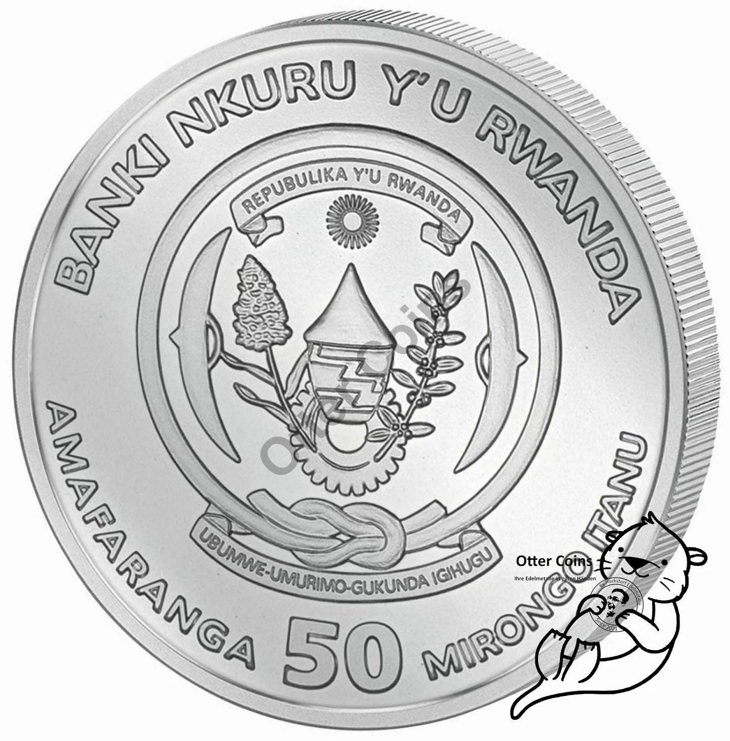Ruanda Lunar Tiger 1 Oz Silbermünze 2022*