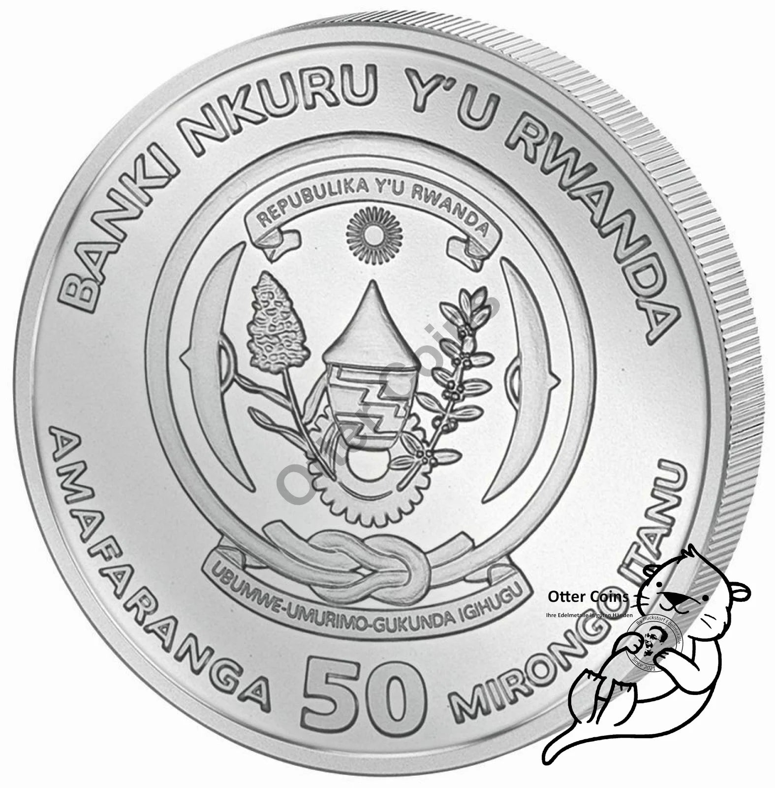 Ruanda Lunar Ochse 1 Oz Silbermünze 2021*