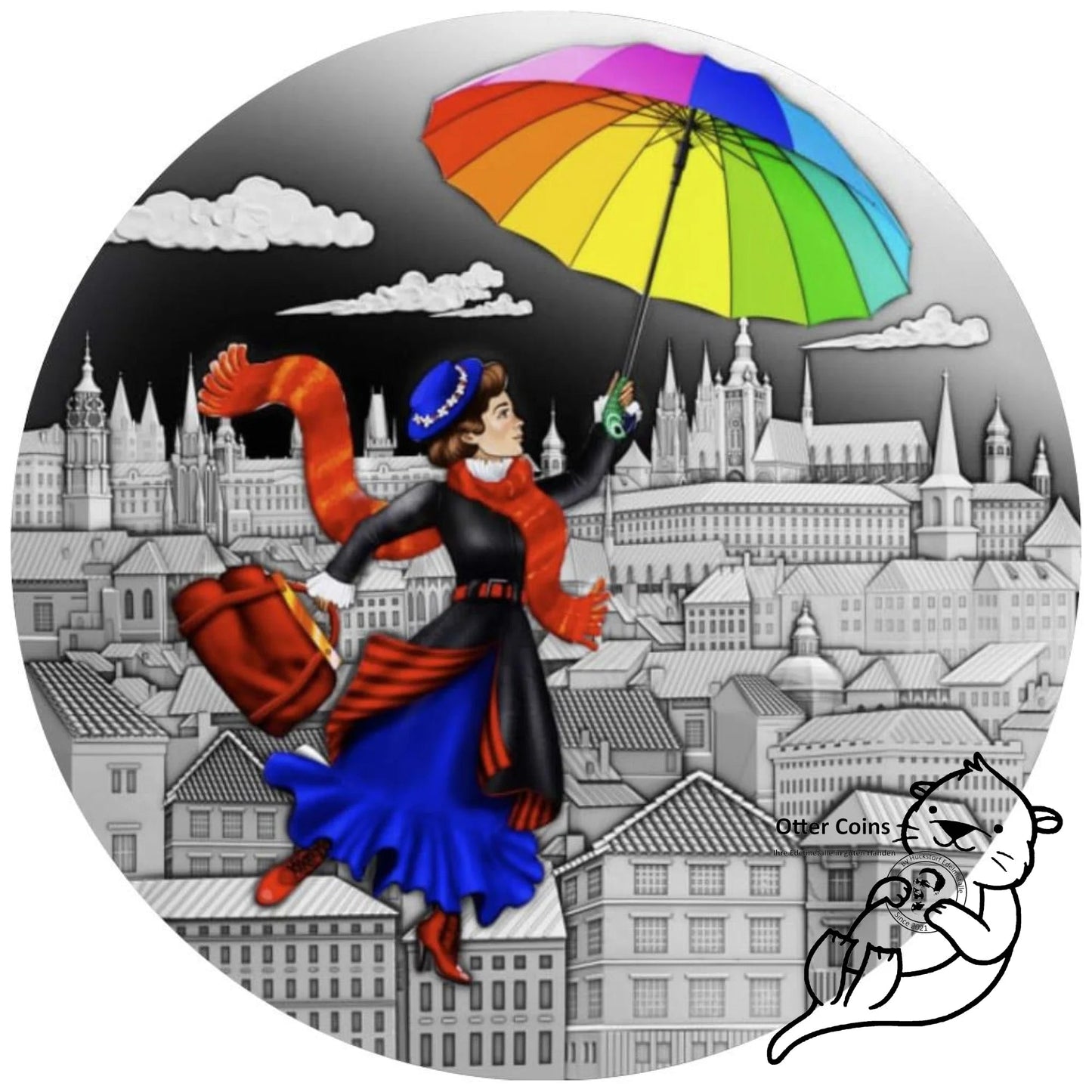 Magical Nanny Mary Poppins 1 Oz Silbermünze 2022